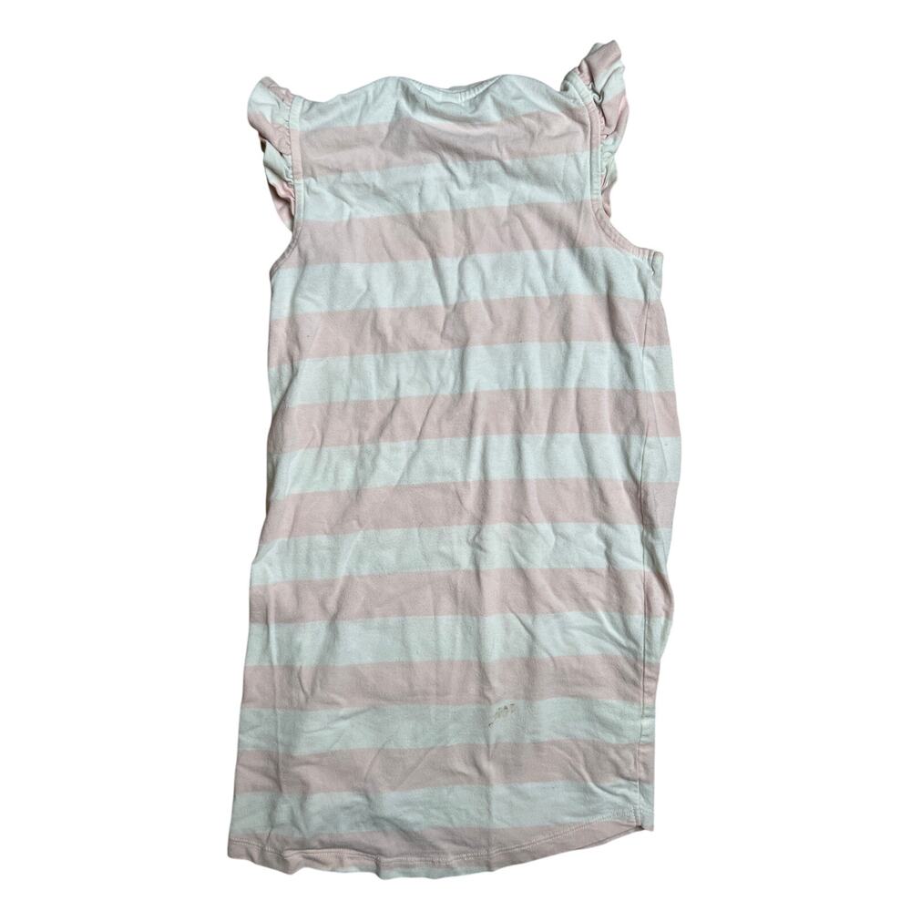 Polarn O. Pyret 4-6 Yrs Girl Pink/White Dress With Lemon Pocket Detail - Picture 5 of 7